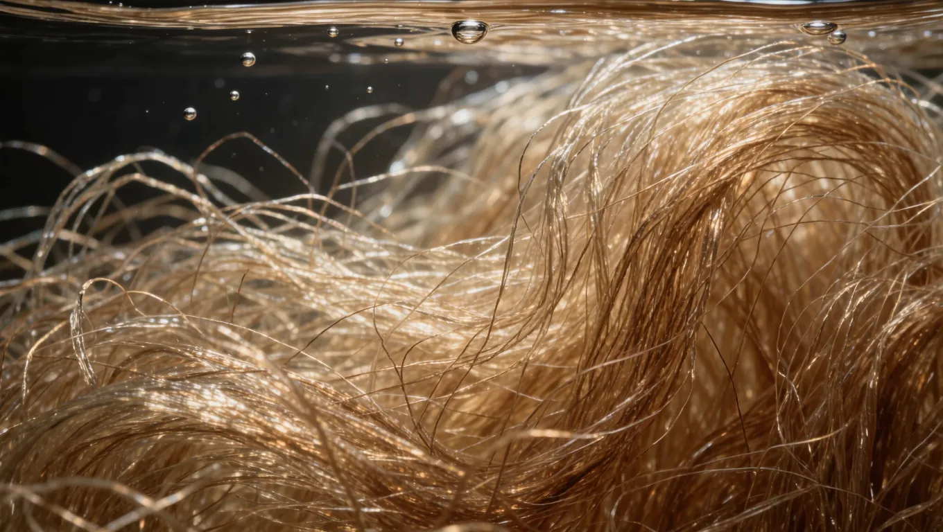Recycled paper fibres suspended in water
