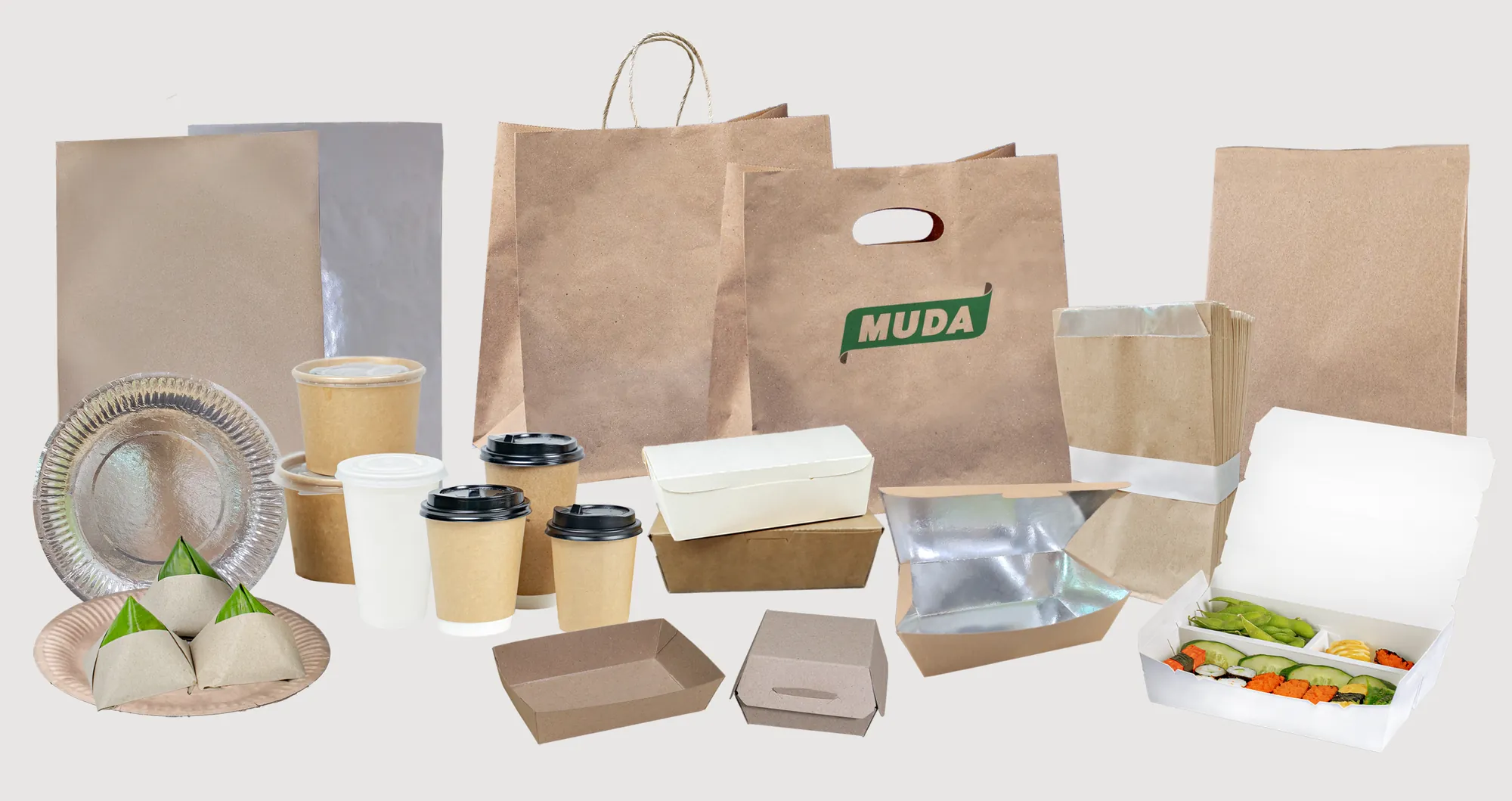 Muda food packaging and paper bags