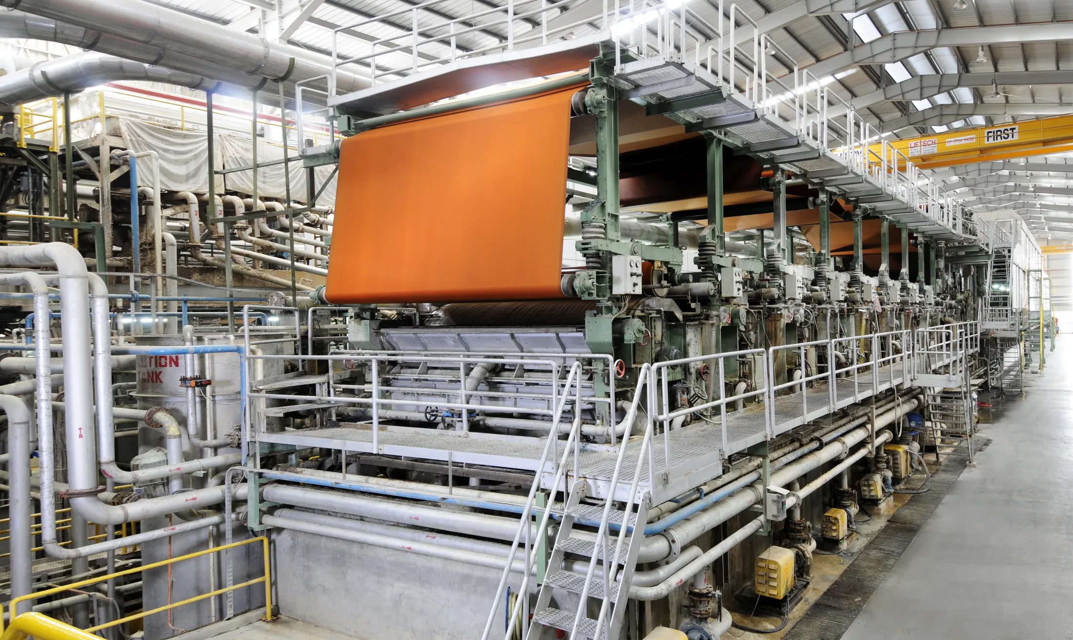 A paper machine at a Muda mill